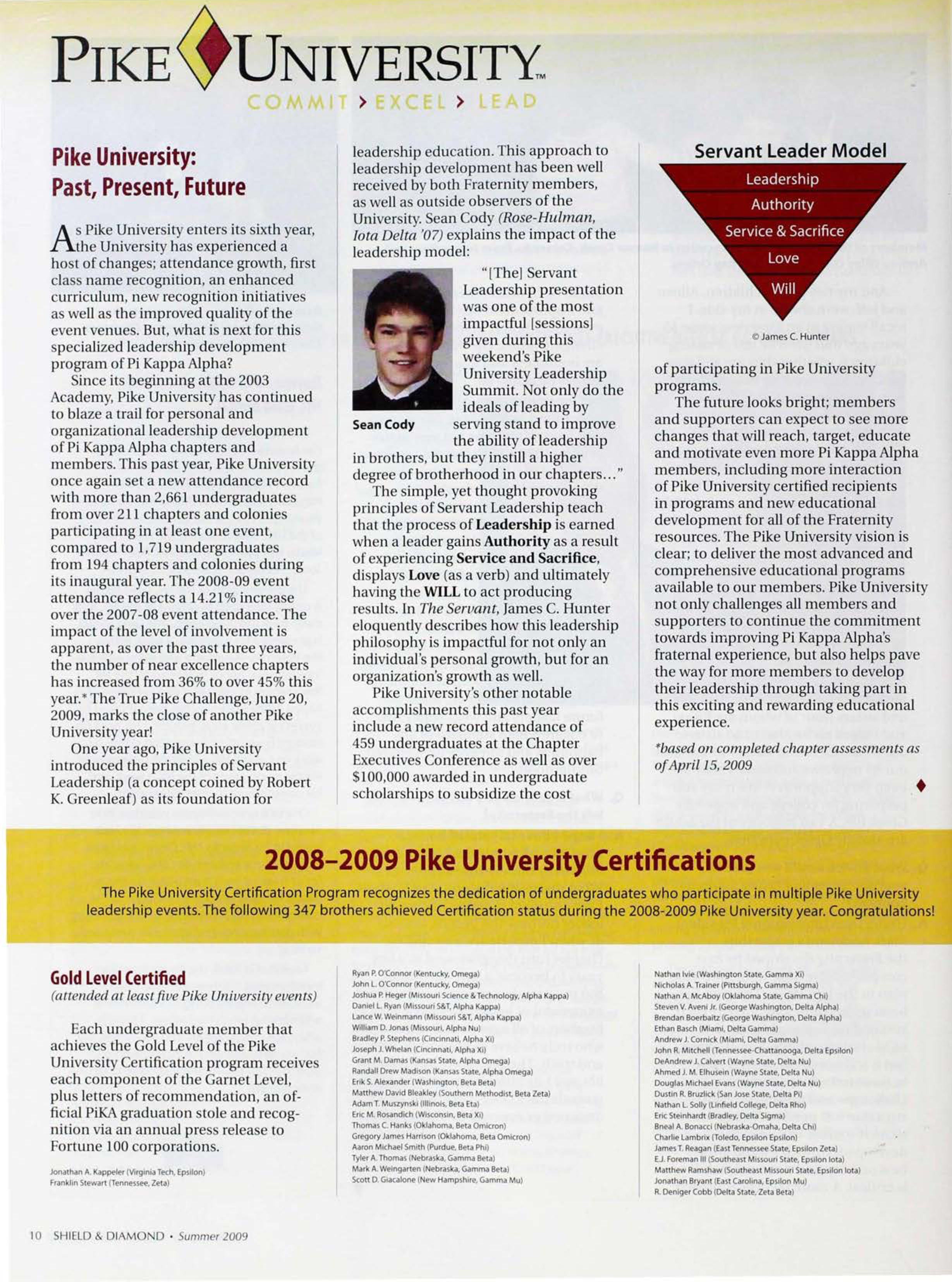2008-2009 Pike University Certification